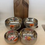 کاسه استیل دوجداره – چهار تیکه