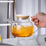 قوری پیرکس در بامبو وارداتی در دو سایز - Image 2