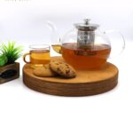 قوری پیرکس درب استیل ۸۰۰ میلی لیتر و وارمر استیل - Image 2