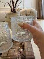 بانکه شیشه ای درب دار وارداتی در دو سایز - Image 2