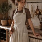 پیشبند لینن چین دار