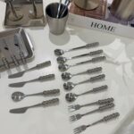 چنگال کوچک دسته مرواریدی وارداتی