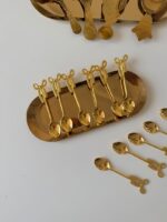 قاشق چای خوری پاپیون طلایی استیل - Image 14