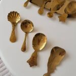 قاشق استیل طلایی آجیل و دسر