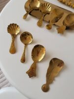 قاشق استیل طلایی آجیل و دسر